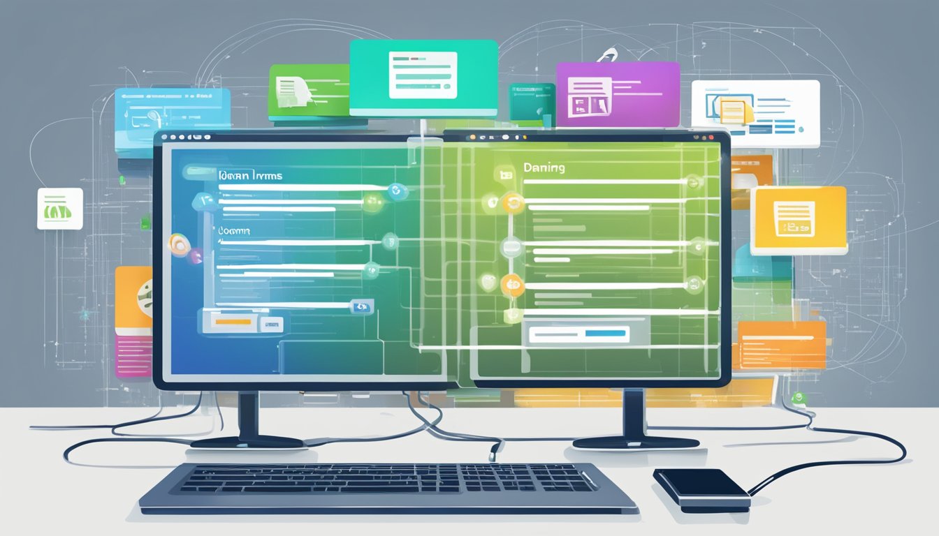 A computer screen displaying various types of domain names and their structures