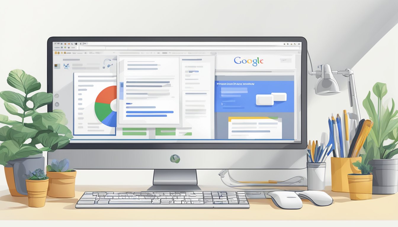 A computer screen displaying the Google Webmaster tool with the Norwegian words "Sikkerhet og Søk" prominently featured