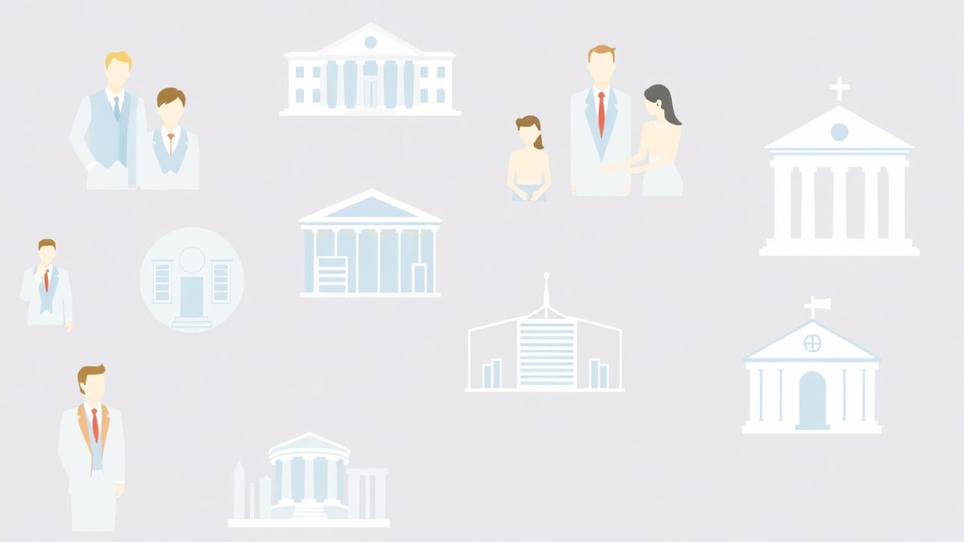 Moderne illustrasjoner av selskapsformer for nyetablerte.