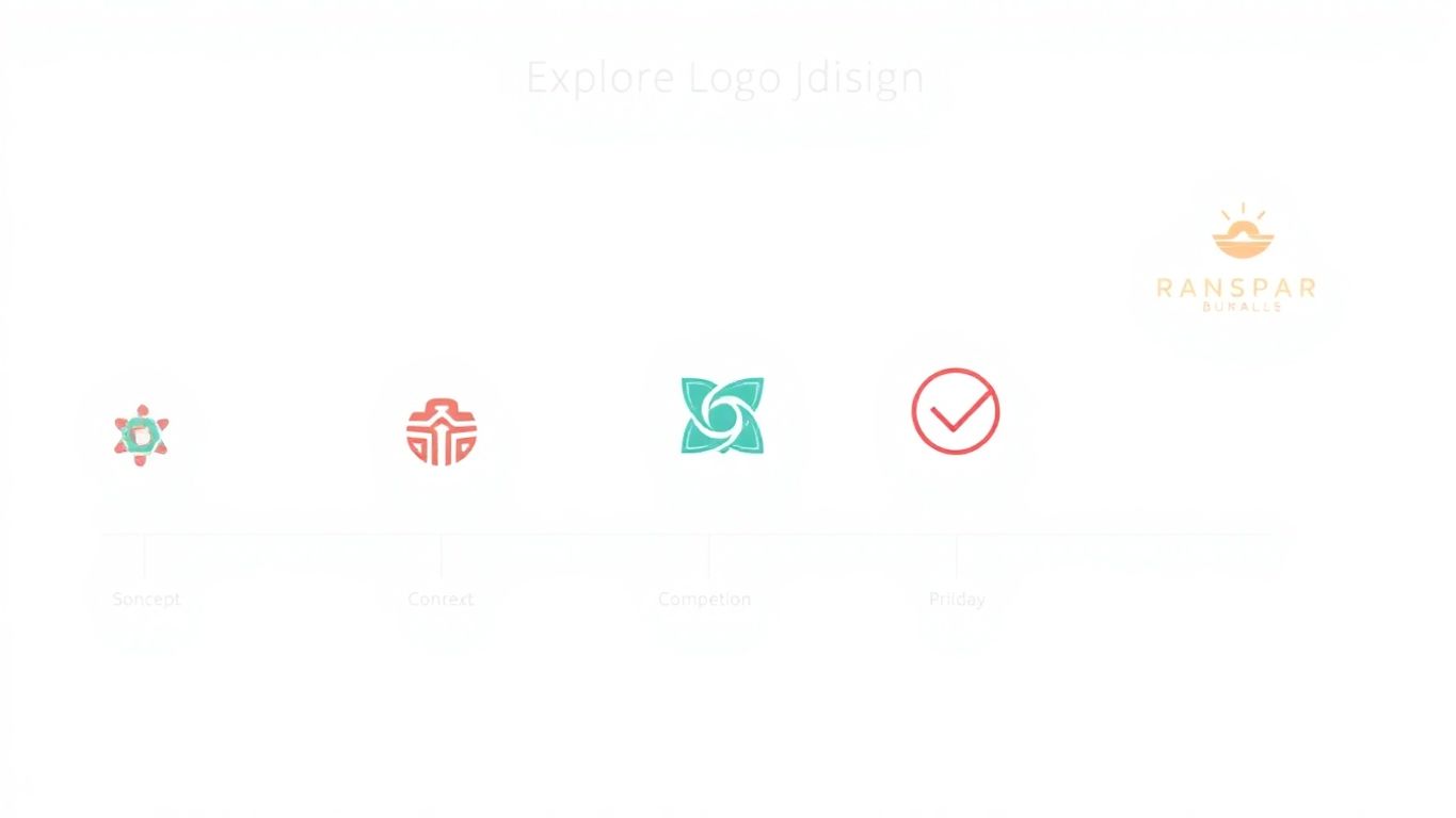 Moderne illustrasjoner av logo design prosjekter.