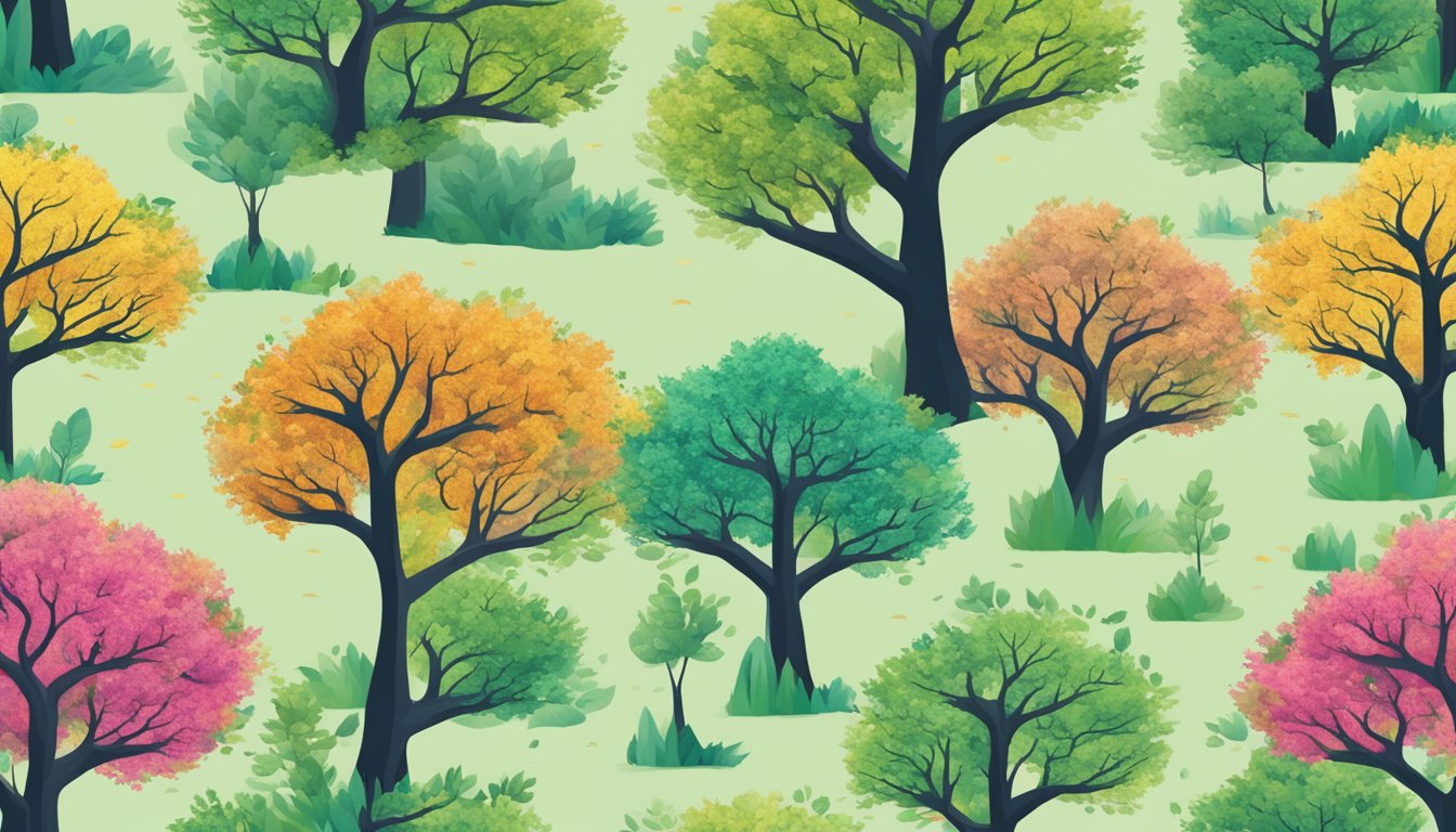 A vibrant, growing tree with your logo as the trunk, surrounded by smaller saplings representing startup companies
