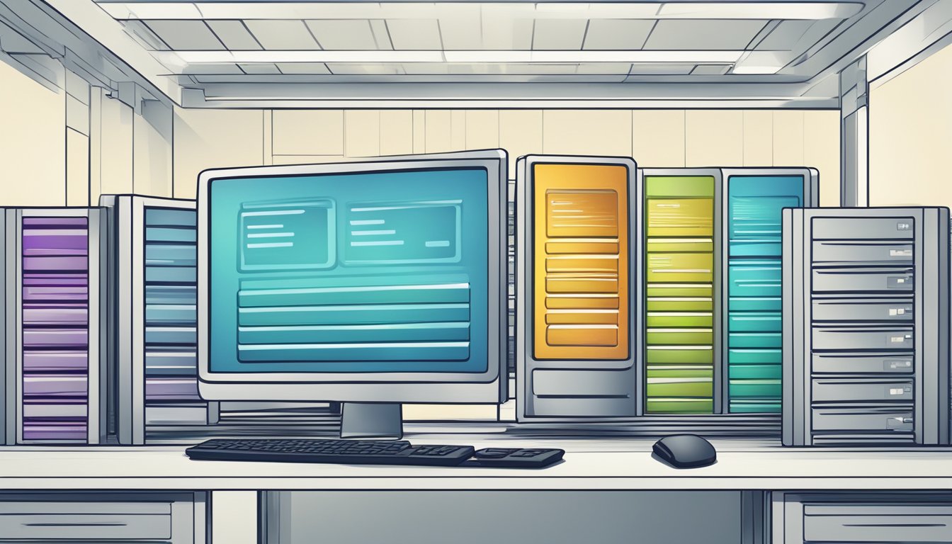 En dataskjerm som viser forskjellige hostingplaner og prisalternativer for webhosting