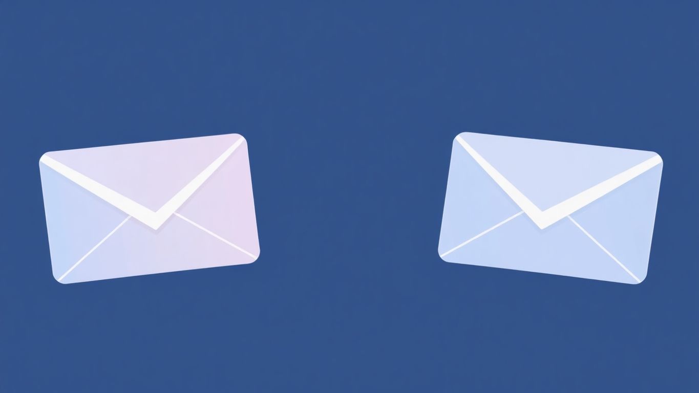 To varianter av eposter for A/B-testing