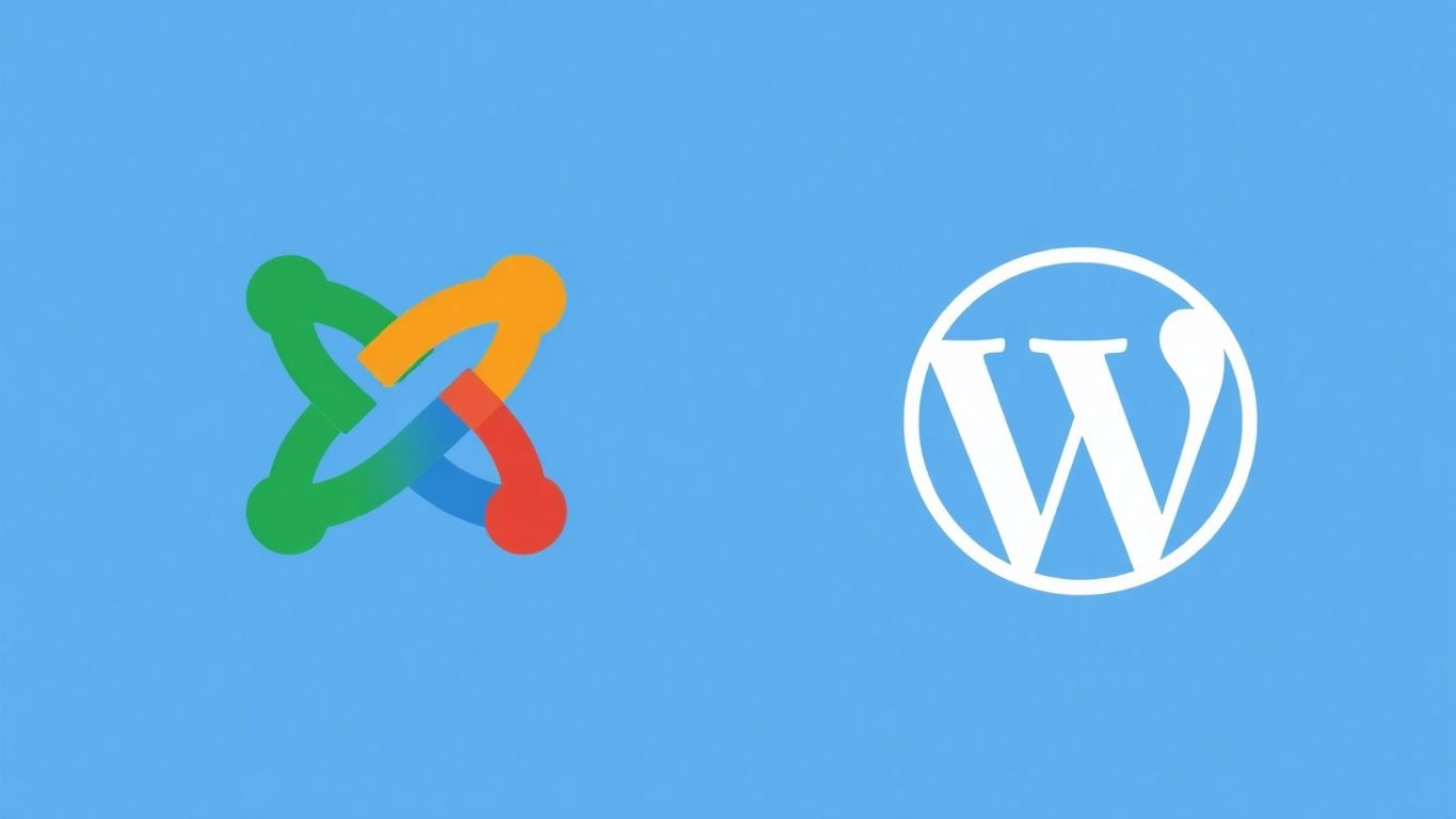 Logoer for Joomla og WordPress i myke farger.