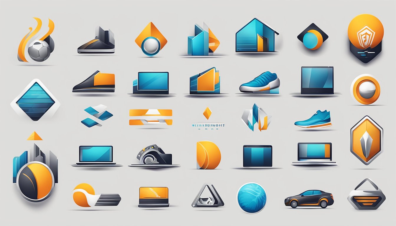 A sleek and modern logo design for an online store, featuring the elements of adaptation and branding