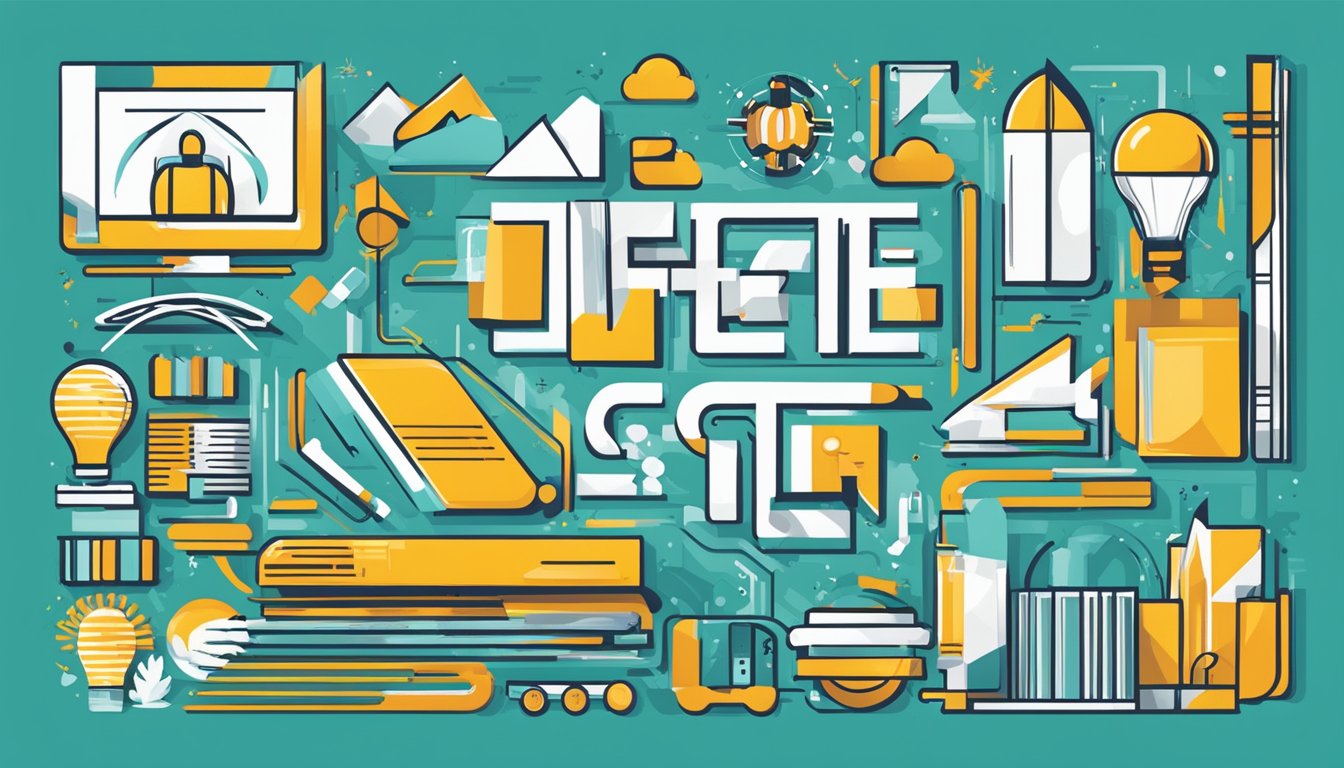 A vibrant, modern logo design featuring "Sammenfatning og Neste Steg" for startups, with clean lines and bold colors, symbolizing progress and innovation