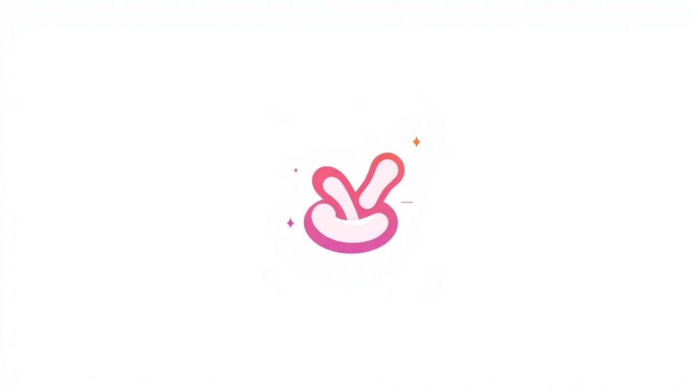 Minimalist logo med myke farger og enkel stil.