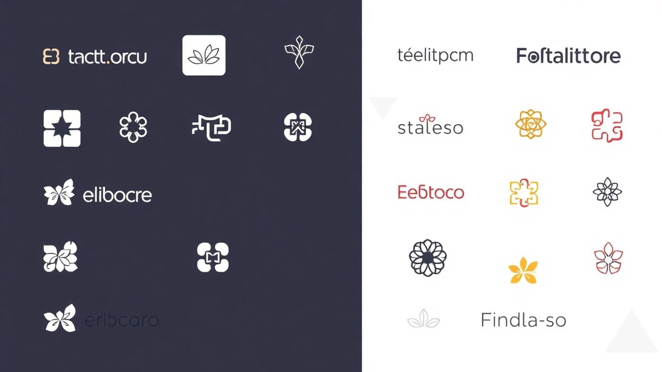 Moderne logo design for nettbutikker i myke farger.