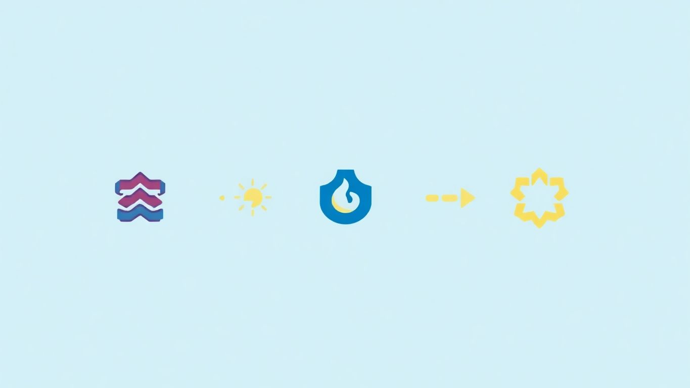 Illustrasjon av logo design med myke farger.