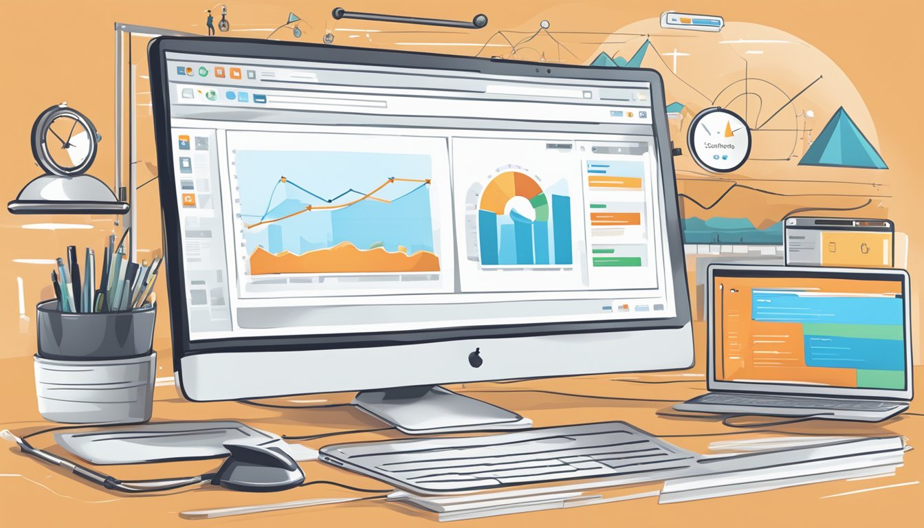 A computer screen displaying the SEMrush website with various SEO and online visibility tools and data