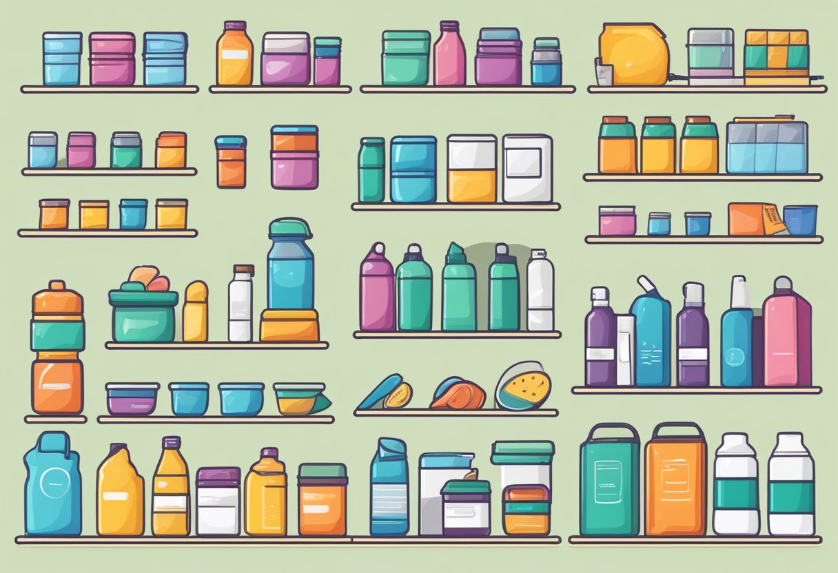 A wide variety of products are neatly organized and categorized in an online store, with clear labels and sections for easy navigation
