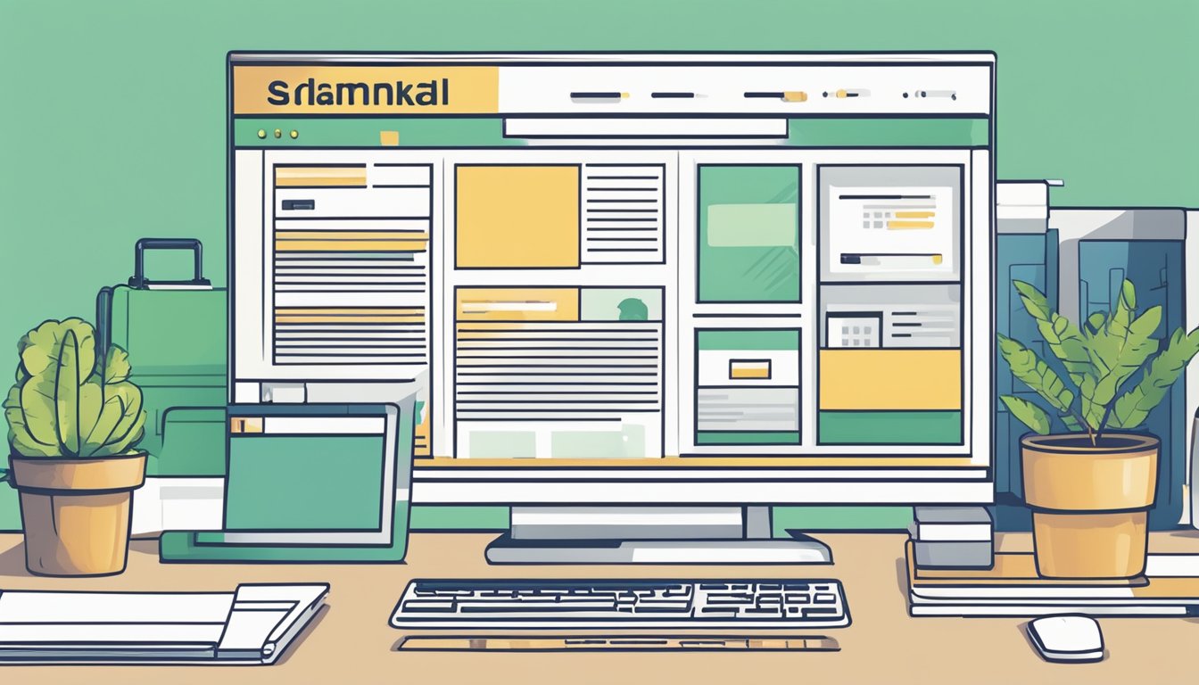 A computer screen displaying a website with the words "Salgs- og Reklamekanal digital markedsføringsbyrå" prominently featured