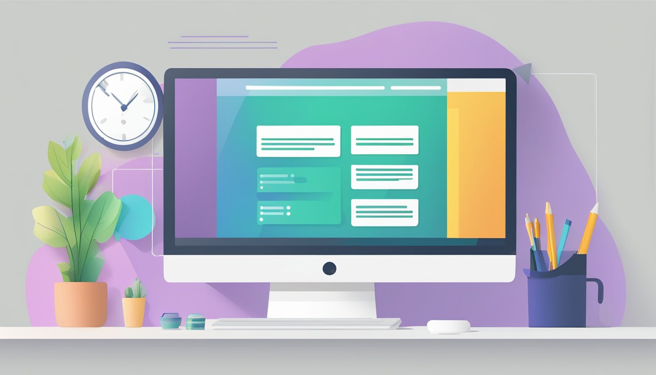 A computer screen with a web page open, showcasing the layout and design of a basic website nettsider

