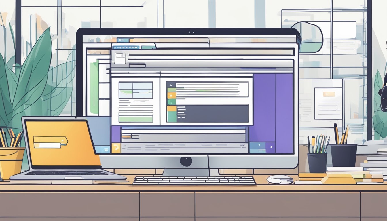 A computer screen displaying a website with media content and a section for content management