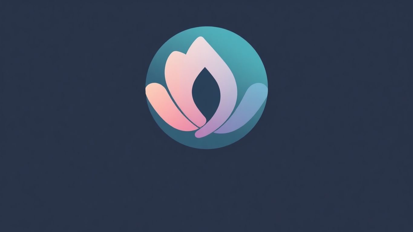 Moderne logo design illustrasjon med myke farger.