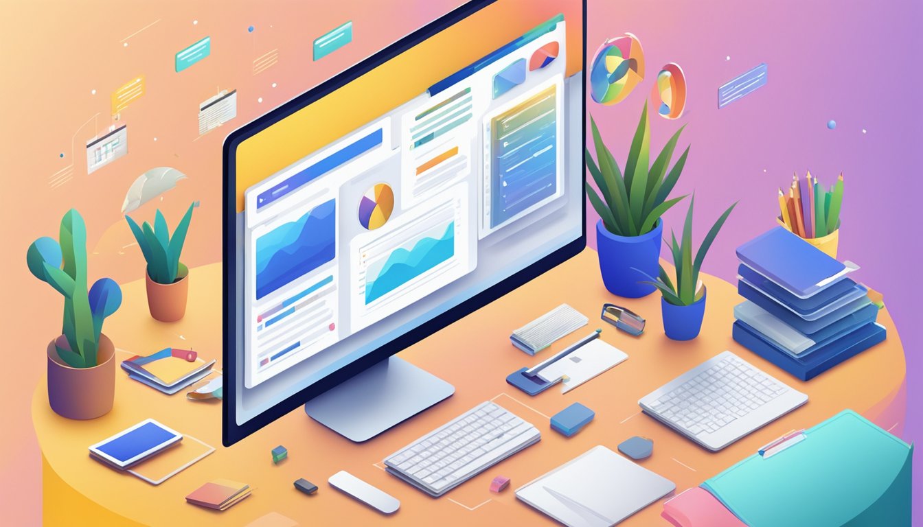 A modern website being designed with a focus on user experience